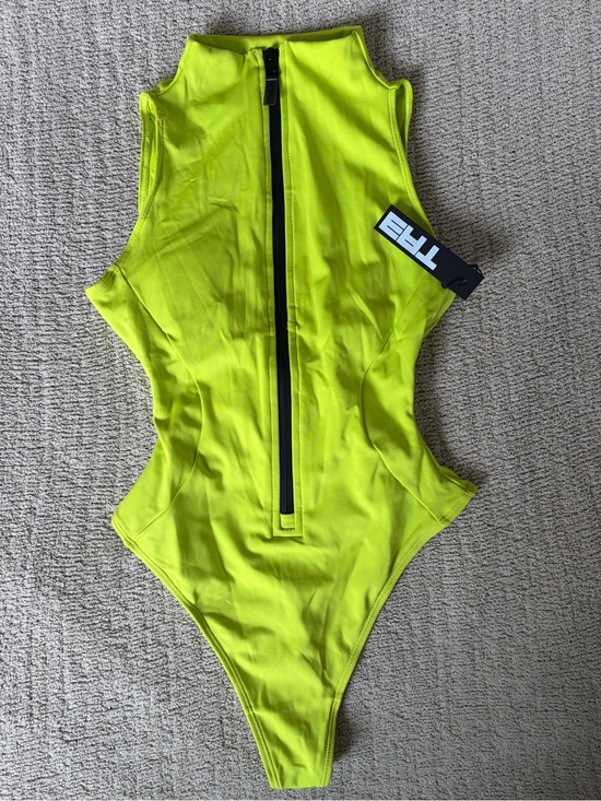 Ta3 Other - TA3 Sleeveless Surfy Thong one piece swimsuit zip front contour lace up xs short